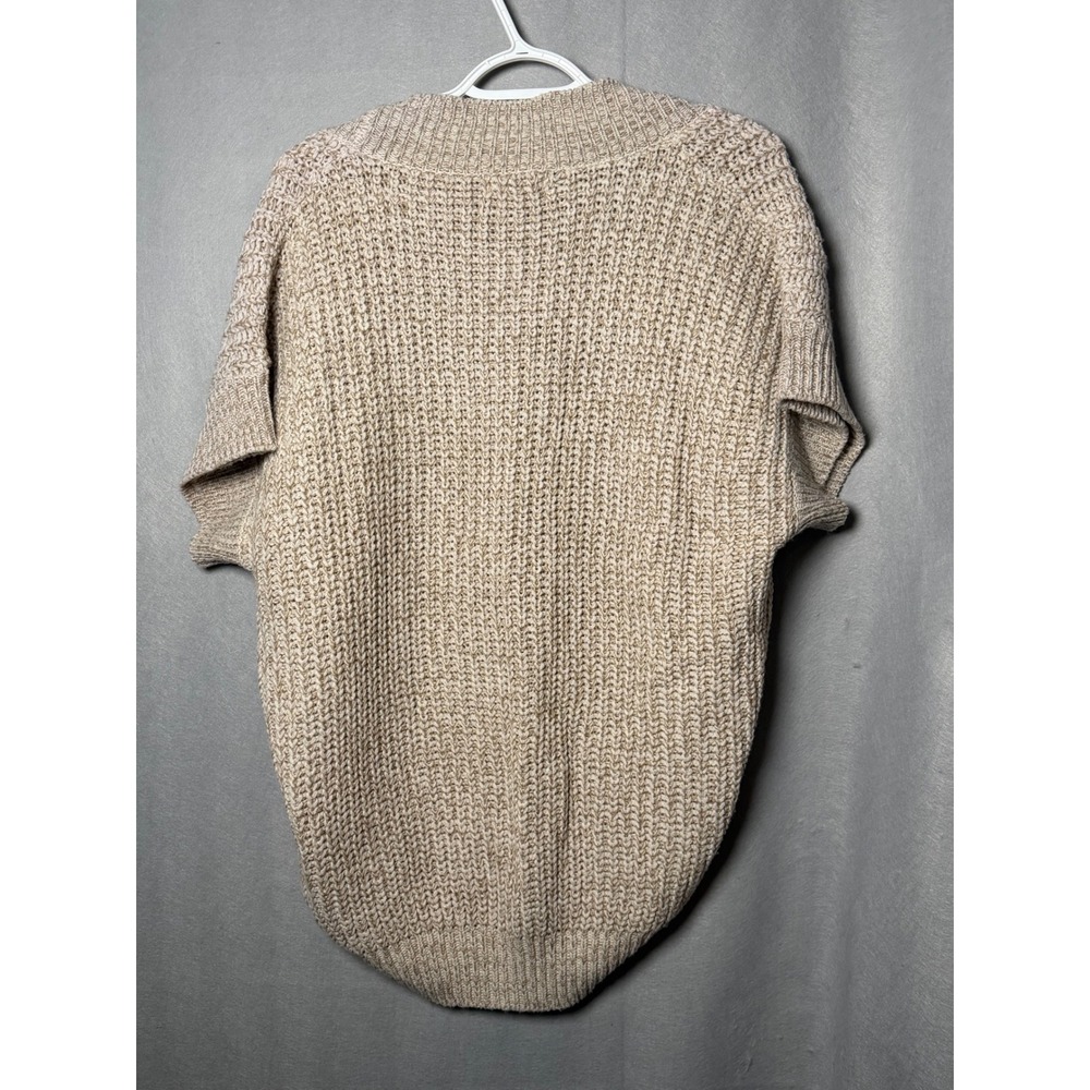 Poof Excellence Womens Beige Chunky Knit Open Front Cocoon Cardigan Large 95182J - Picture 3 of 6